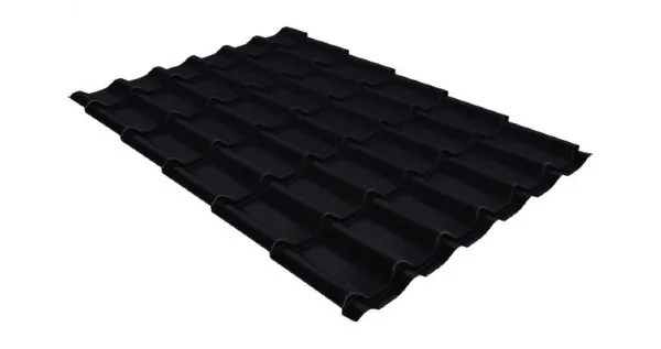 Металлочерепица классик GL 0,5 Velur20 RAL 9005 черный купить в Новом Уренгое