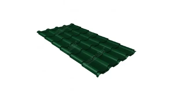 Металлочерепица камея 0,5 Satin RAL 6005 зеленый мох купить в Новом Уренгое