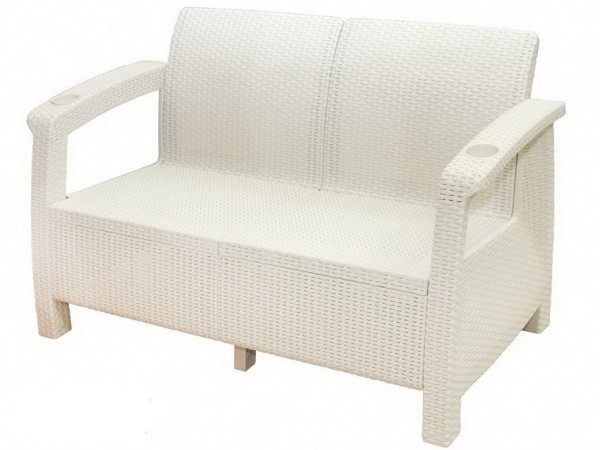 Двухместный диван Yalta Sofa Seаt белый купить в Новом Уренгое