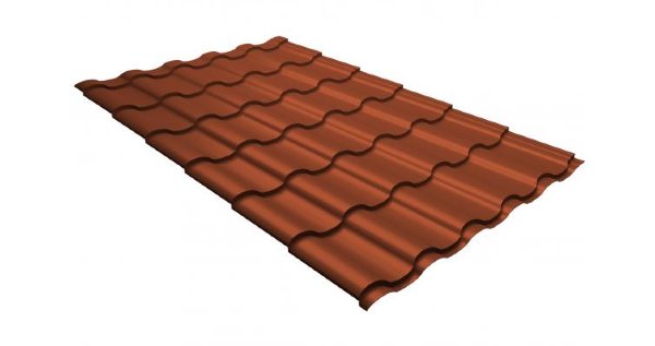 Металлочерепица кредо GL 0,5 GreenСoat Pural RR 750 кирпично-красный (RAL 8004 терракота) купить в Новом Уренгое