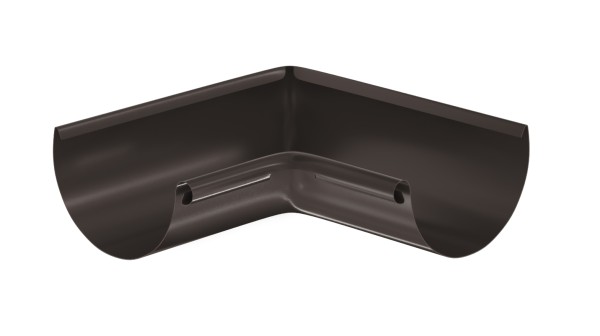Водосток Aquasistem, система 125x90 - Угол желоба, внутренний 90° RR 32 Тёмно-Коричневый купить в Новом Уренгое