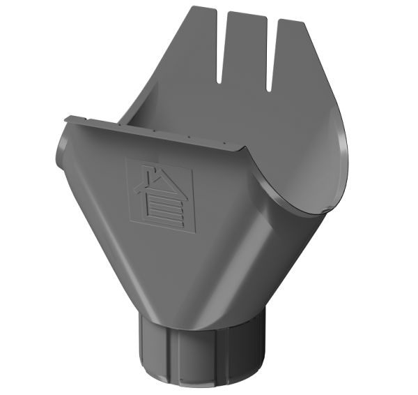 Воронка желоба D125 Döcke STAL PREMIUM Графит, (RAL 7024) купить в Новом Уренгое