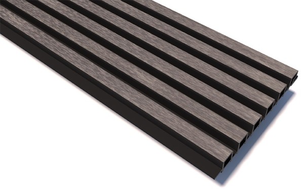 Реечные панели WOODVEX Lines Ultra Smoke gray купить в Новом Уренгое