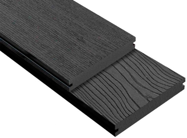 Террасная доска ДПК Outdoor 3D полнотелая STORM/OCEAN BLACK черная купить в Новом Уренгое