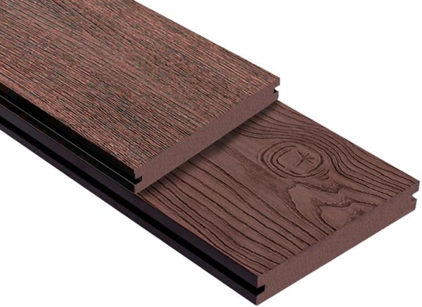 Террасная доска ДПК Outdoor 3D полнотелая STORM/OCEAN BROWN коричневая микс купить в Новом Уренгое