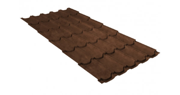 Металлочерепица квинта плюс GL 0,5 Safari Twincolor Brown купить в Новом Уренгое
