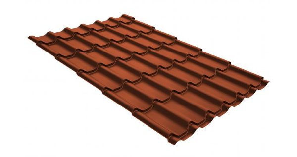 Металлочерепица классик GL 0,5 GreenCoat Pural RR 750 кирпично-красный (RAL 8004 терракота) купить в Новом Уренгое