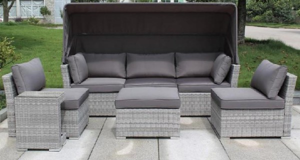 Диван-Трансформер AFINA плетеный из иск. ротанга AFM-320G Grey купить в Новом Уренгое