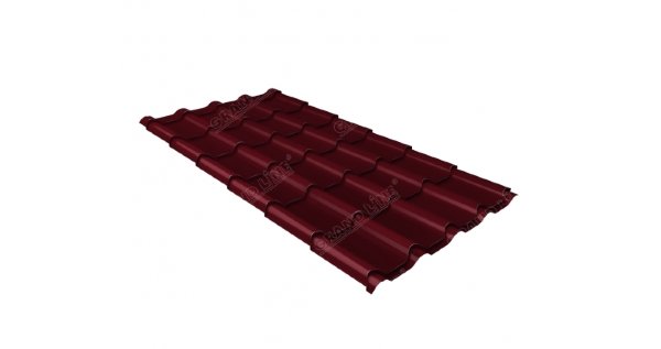 Металлочерепица камея 0,45 Drap RAL 3005 красное вино купить в Новом Уренгое