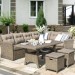 Комплект мебели AFINA плетеной из иск. ротанга AFM-307B Beige купить в Новом Уренгое