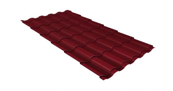 Металлочерепица кредо 0,5 Satin RAL 3005 красное вино купить в Новом Уренгое