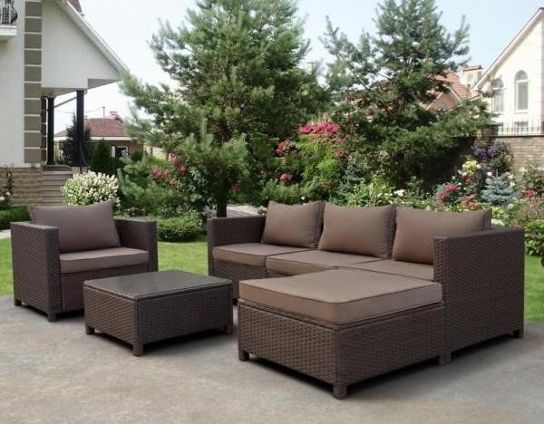Комплект мебели AFINA плетеной из иск. ротанга YR821A Brown/Beige купить в Новом Уренгое