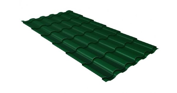 Металлочерепица кредо 0,5 Satin RAL 6005 зеленый мох купить в Новом Уренгое