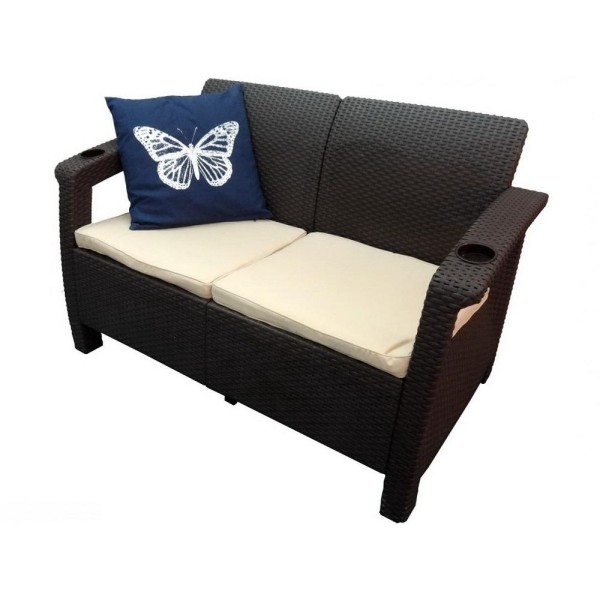 Двухместный диван Yalta Sofa Seаt венге купить в Новом Уренгое