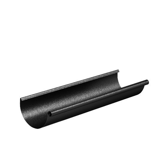 Водосток Aquasistem, система 125x90 - Водосточный желоб 3.00м RAL 9005 Чёрный купить в Новом Уренгое