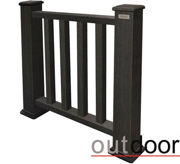Ограждение из ДПК Outdoor Классик 3D STORM чёрный купить в Новом Уренгое
