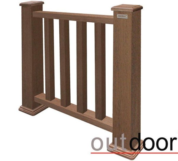 Ограждение из ДПК Outdoor Классик 3D STORM коричневый микс купить в Новом Уренгое