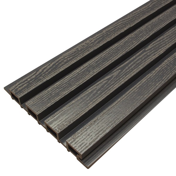 Фасадная доска из ДПК Faynag Wood Рейка Мокрый Асфальт купить в Новом Уренгое