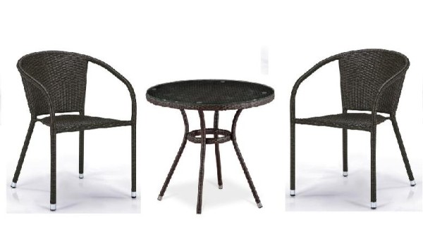 Комплект плетеной мебели AFINA из иск. ротанга Асоль-7 T282ANT/Y137C-W53 Brown 2Pcs купить в Новом Уренгое
