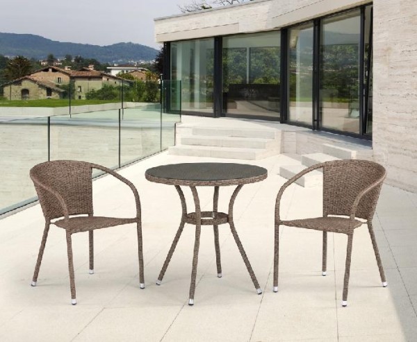 Комплект плетеной мебели AFINA из иск. ротанга T282ANT/Y137C-W56 Light Brown 2Pcs купить в Новом Уренгое