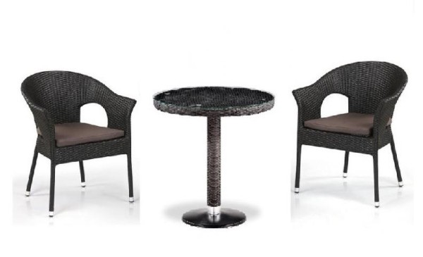 Комплект плетеной мебели AFINA из иск. ротанга T601/Y79A-W53 Brown 2Pcs купить в Новом Уренгое