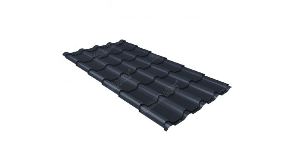 Металлочерепица камея 0,5 Satin RAL 7024 мокрый асфальт купить в Новом Уренгое