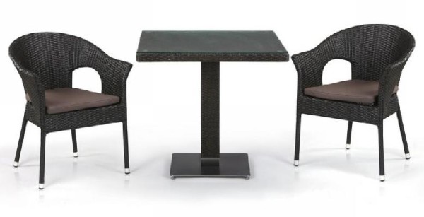 Комплект плетеной мебели AFINA из иск. ротанга T605SWT/Y79A-W53 Brown 2Pcs купить в Новом Уренгое