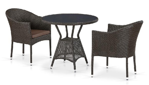 Комплект плетеной мебели AFINA из иск. ротанга T707ANS/Y350-W53 Brown 2Pcs купить в Новом Уренгое