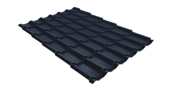 Металлочерепица классик 0,5 Satin RAL 7024 мокрый асфальт купить в Новом Уренгое