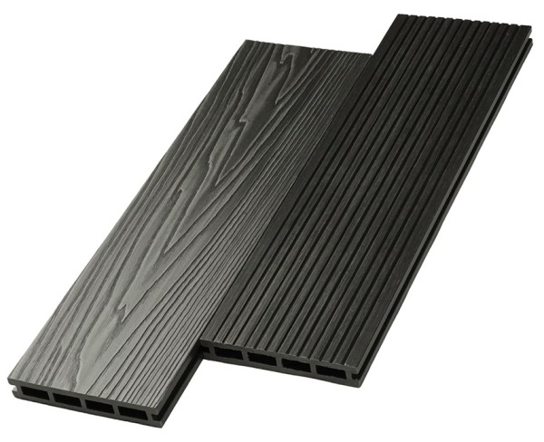 Террасная доска ДПК NanoWood двусторонняя New 3D тиснение + вельвет Графит купить в Новом Уренгое