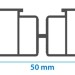 Лага алюминиевая KRONEX 50x25x3000 мм несущая купить в Новом Уренгое