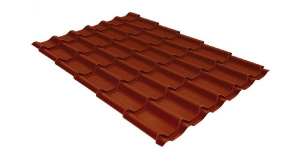 Металлочерепица классик GL 0,5 Velur20 RAL 8004 терракота купить в Новом Уренгое