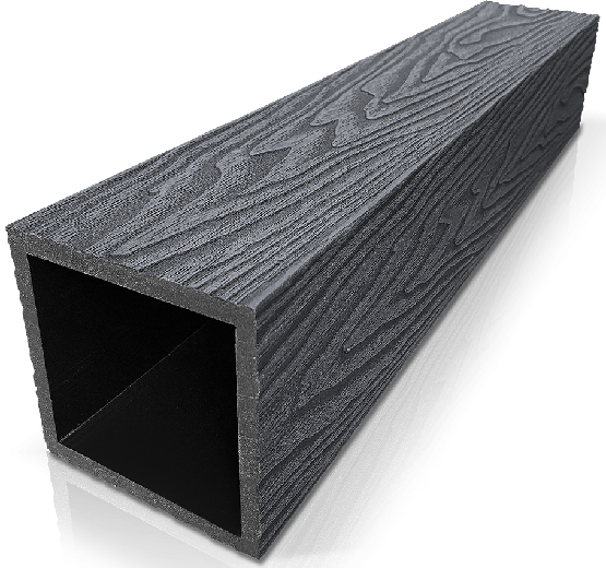 Столб ДПК 3D GardenParkett фактура дерева Графит купить в Новом Уренгое