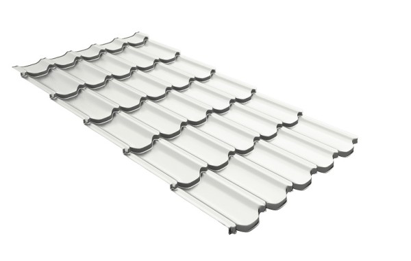 Металлочерепица квинта плюс с 3D резом 0,5 Satin RAL 9003 сигнальный белый купить в Новом Уренгое