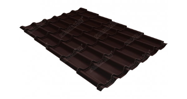 Металлочерепица классик GL 0,5 Quarzit RAL 8017 шоколад Metallic купить в Новом Уренгое